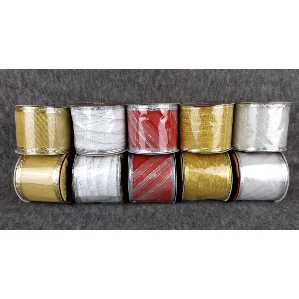 Golden Splendor Metallic Ribbon Wired 2.5